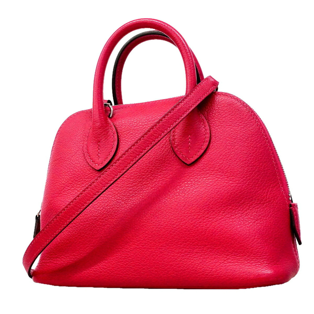 Hermes Bolide 1923 Mini Verso Evercolor Framboise Rouge H Handbag, Z Stamp, 2...